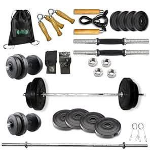 Buy FIRE FITNESS Home Gym Set with One Pair of 14inch Solid dumbbelle ...