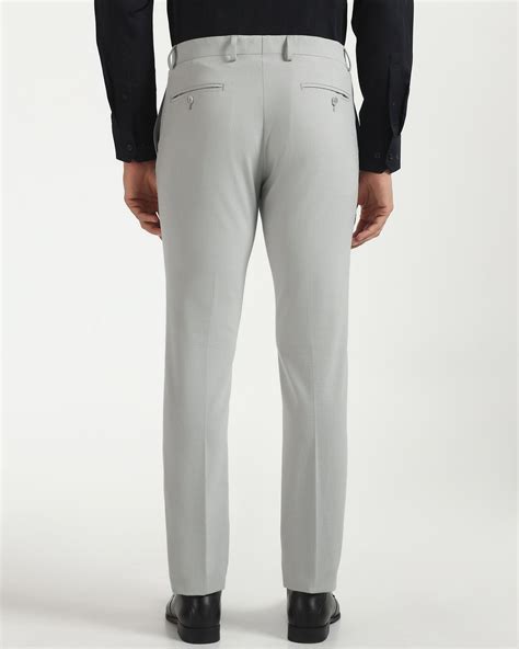 Buy Slim Fit B-91 Formal Olive Textured Trouser Online