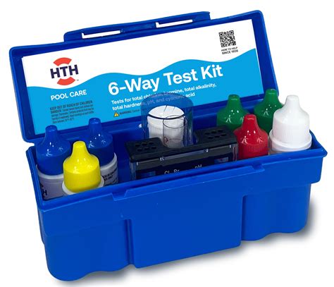 Free Shipping! HTH Pool Care 6-Way Test Kit for Swimming Pools, 100 ...