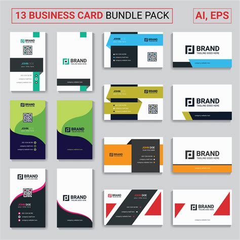13 Corporate business card master bundles double sided - MasterBundles