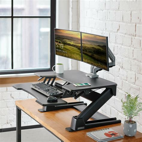 Eureka Ergonomic- V2 Sit To Stand Desk Converter, 36 Inches with Keybo