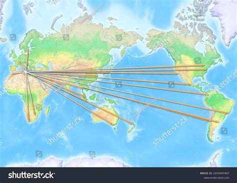 Malta Concept Map Centerd On Asia Stock Illustration 2202847447 | Shutterstock