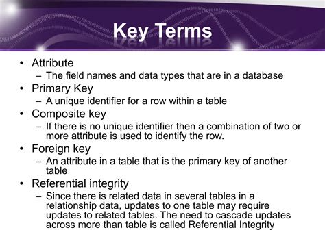 Image result for Database Key Terms