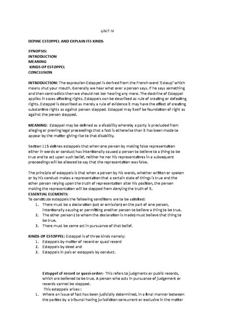 Estoppel & Confessions in Indian Evidence Act: Key Concepts & Cases ...