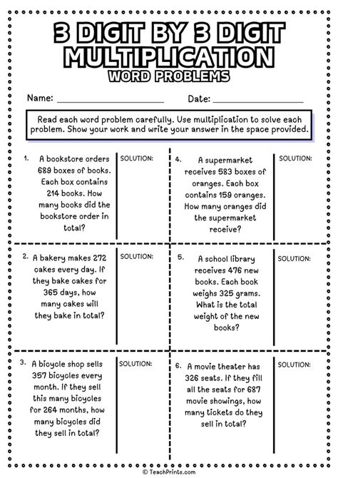 Image result for 3 Digit Multiplication Worksheets