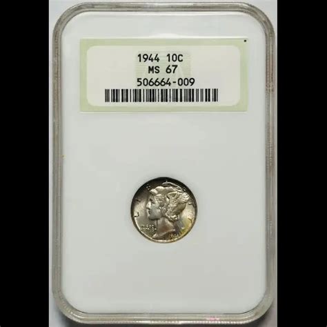 1944 Mercury Dime NGC MS-67 - Bob Paul Rare Coins