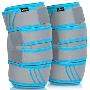 Vive Knee Ice Pack Wrap (2 Pack) - Cold / Hot Gel Compression Brace ...