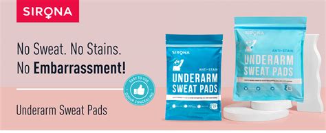 Sirona Disposable Underarm Sweat Pads for Men and Women, 24 Pads (Pack ...