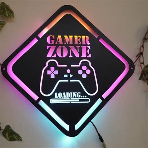 Wall Mitra Gamer Zone Wall Decor Scenery Light Decoration for Gamer ...