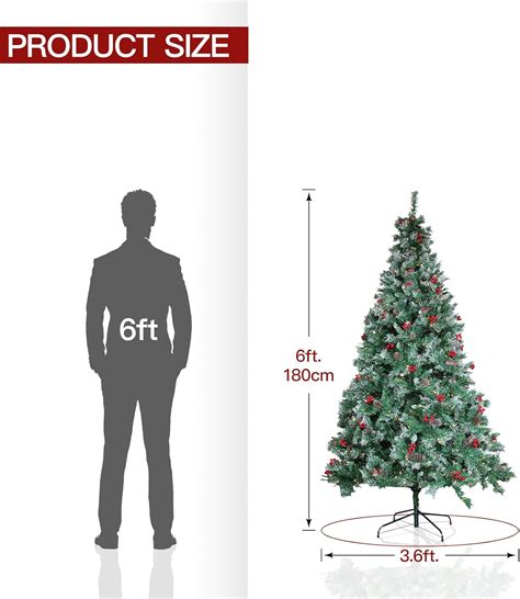 SENNOUL Prelit Christmas Tree with Lights 6ft - Premium India | Ubuy