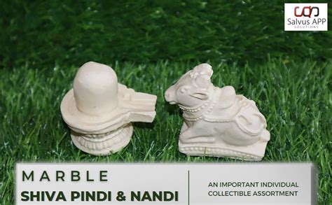 Buy Salvus APP SOLUTIONS White Marble Dust Shivling/Shiva Pindi with ...