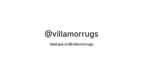 Villamor Rugs — Teletype