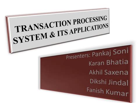 Image result for Transaction Processing System PPT