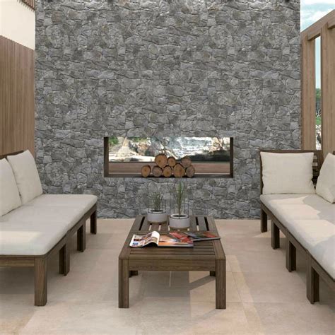 Stacked Slate Wall Tile Decor Stacked Stone Panels Travertine 600X150