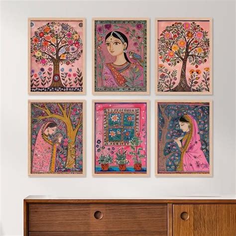 BANGERZ Madhubani Paintings For Wall Decoration - Framed Traditional ...