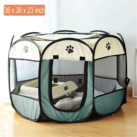 "Dinosam 36"" Extra Large Pet Playpen, Indoor/Outdoor Cat, Dog, Puppy ...