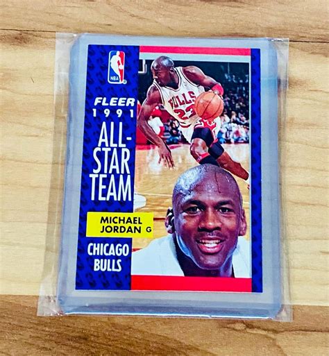 1991 Fleer Michael Jordan All-star Team #211 Chicago Bulls HOF NBA Icon ...