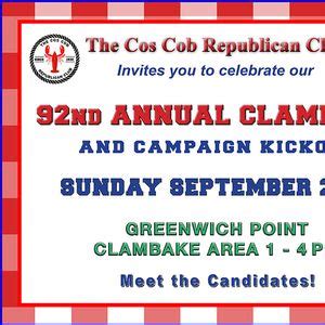 92nd Annual Cos Cob Clambake!, Greenwich Point Park, 29 September 2024 ...