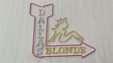 Dallas Blonde Beer Neon Sign – Led Bar Wall Decor – Neon Factory