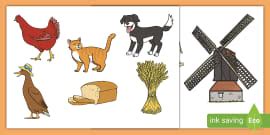 The Little Red Hen Stick Puppets | Twinkl (teacher made)