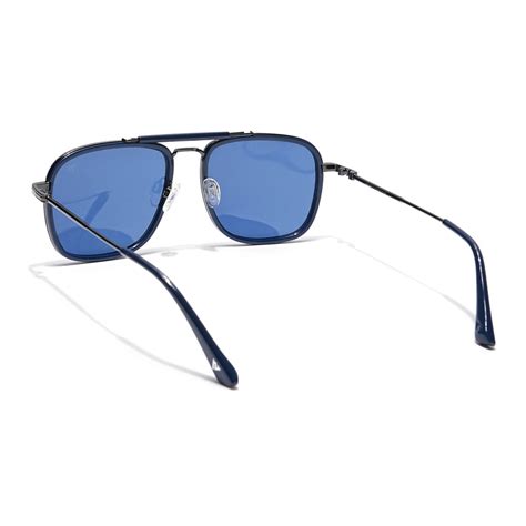 Voyage Select Wayfarer Sunglasses (Blue Lens | Navy Blue & Grey Frame