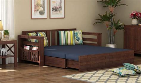 Vinod Furniture House Solid Sheesham Wood Sofa Cums Bed Wooden Bed Cum ...