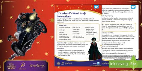Harry Potter: Wizard's Wand Craft Activity
