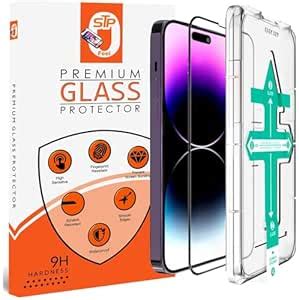 STP FEEL® EZEE Premium Tempered Glass Guard For iPhone 14 Pro / 15 (6.7 ...
