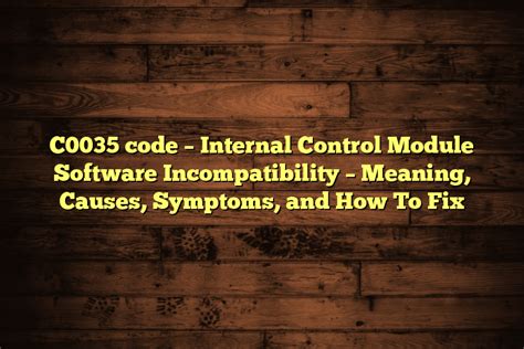 Image result for How to Fix Code C0035