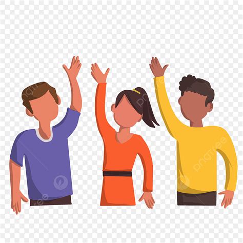 Raising Hand Silhouette