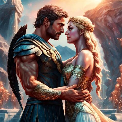 Thalia Herrera and Joel Roscoe as Ares and Aphrodite - AI Generated Artwork - NightCafe Creator