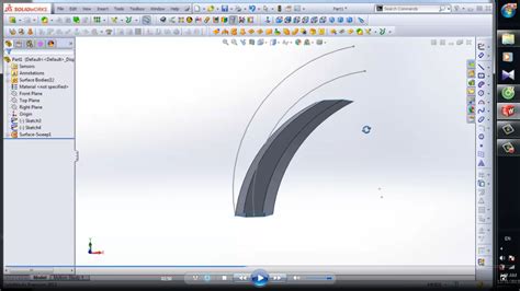 SolidWorks Example Sweep 的图像结果