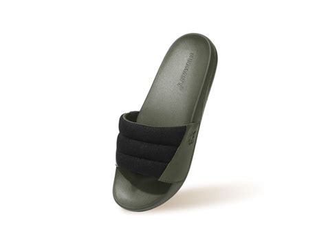 Squooshy Slides for Men : Olive-Black