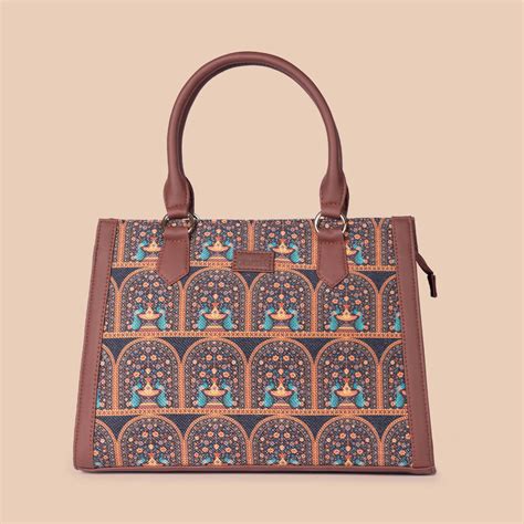 Royal Indian peacock Motif Classic Handbag
