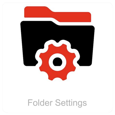 Folder setting and folder icon concept | Premium Vector