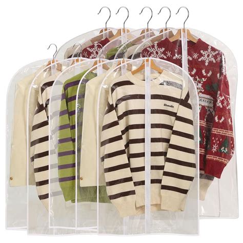 HASTHIP® 10Pcs Garment Bags Wardrobe Garment Bags with Hanger Hook Hole ...