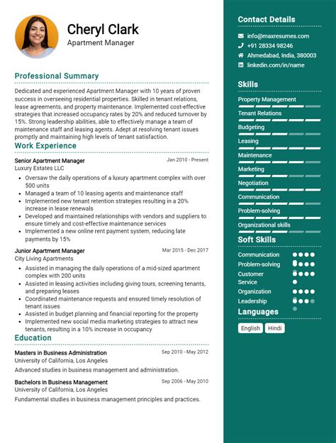 7 Best Apartment Manager Resume Examples for 2025