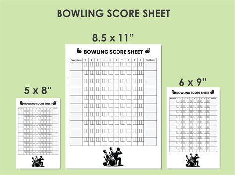 Printable Bowling Score Sheets (Templates) - PDF - WordLayouts