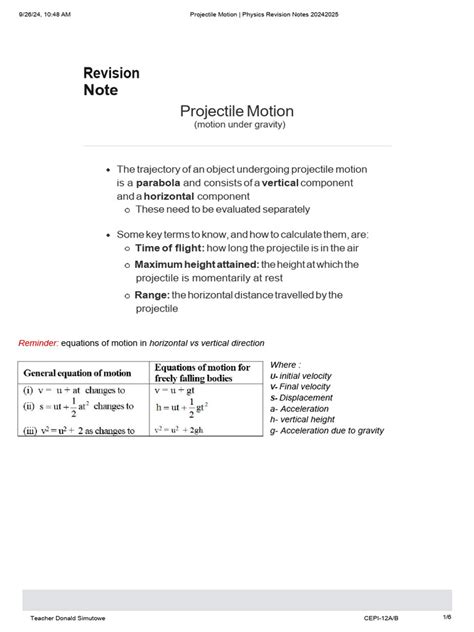 Sph3u Projectile Motion 的图像结果