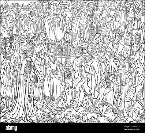 The marriage of Louis XII with Anne of Brittany, tapestry of the 15th ...