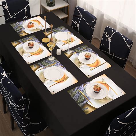 Buy Kuber Industries 6 Pcs Set Wipeable & Reusable PVC Placemats for ...