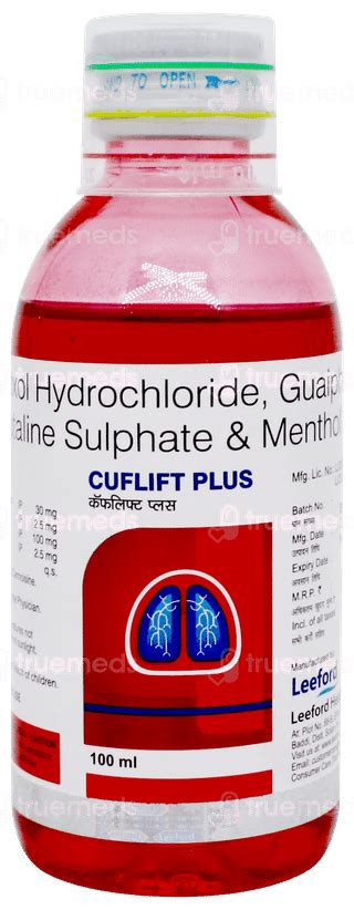 Cuflift Plus 3050125 Mg Syrup 100 Ml - Uses, Side Effects, Dosage ...