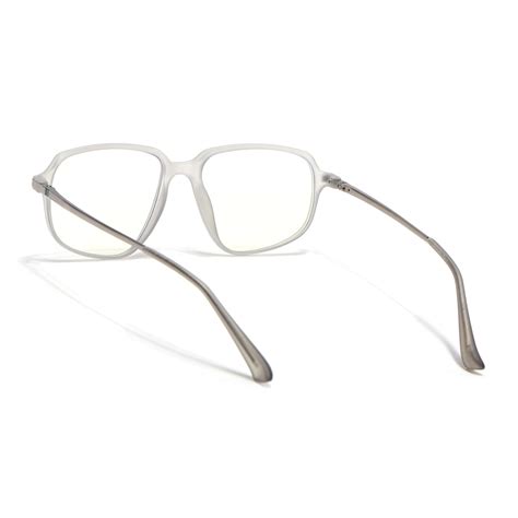 Eyejack Domino Matt Grey Square Eyeglasses for Men & Women (TR1004FCL1 ...