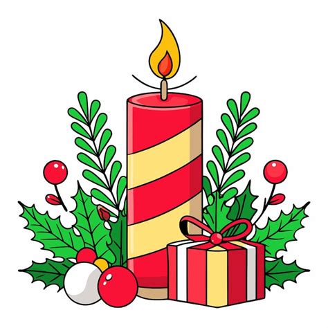 Cartoon christmas candle Images - Free Download on Freepik