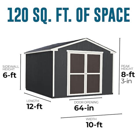 Heartland Monterra Value Gable 10-ft x 12-ft Wood Outdoor Storage Shed ...