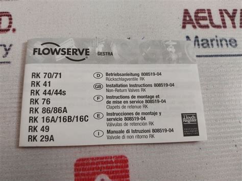 Gestra Rk 86 Check Valve Pn 6-40 – Aeliya Marine Tech®