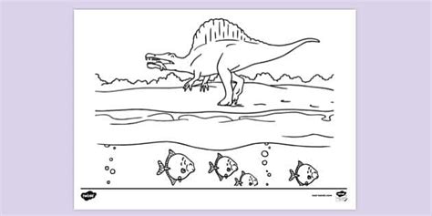 Spinosaurus Dinosaur | Colouring Sheet (teacher made)