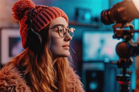 Media content creator live broadcasting | Premium AI-generated image