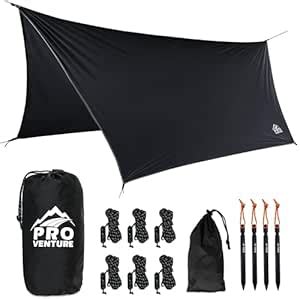 Pro Venture [12ft Hex] Waterproof Hammock Rain Fly - Portable Large ...