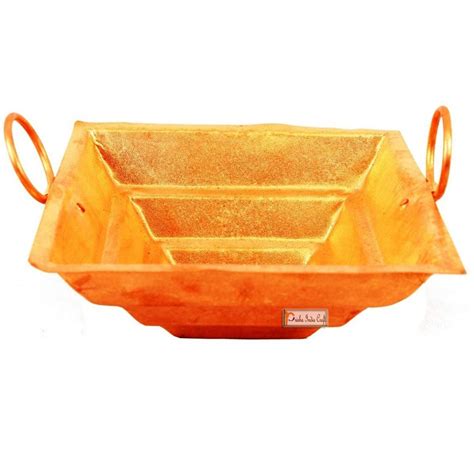Buy Prisha India Craft Copper Yagya Hawan Kund, Poojan Purpose, Indian ...